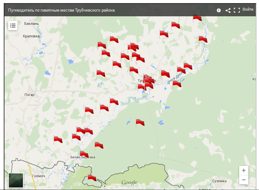 Карта трубчевского района